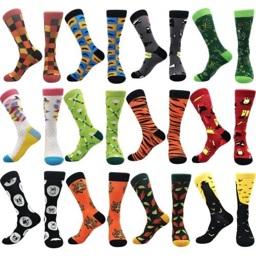 2021 new cotton mens socks creative cool fun party skateboard womens socks personality comfortable breathable student socks