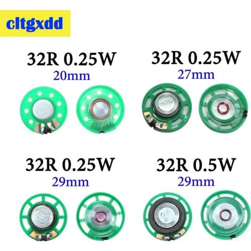 2pcs New Ultra-thin Mini speaker 32 ohms 0.25 0.5 watt 0.25W 0.5W16R speaker Diameter 20 27 29 MM For Doorbell horn Toy-car