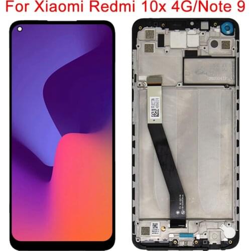Original Note9 Screen For Xiaomi Redmi 10x 4G Display With Frame 6.53" Redmi Note 9 M2003J15SC LCD Display Touch Screen Assembly