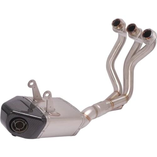 Complete Exhaust System for Yamaha MT-09 FZ09 2014-2020 Exhaust Pipe Motorcycle Header Mid Link Tube Slip On 51mm Muffler Escape