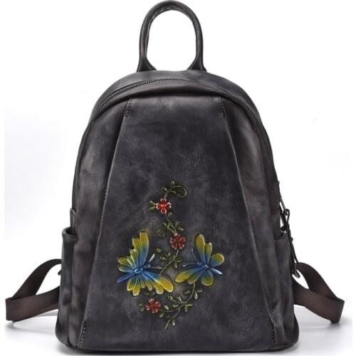 Leisure Leather Fashion Leisure Retro Travel Bag Andmade Leisure New Brand Summer New High Quality Womens Backpack