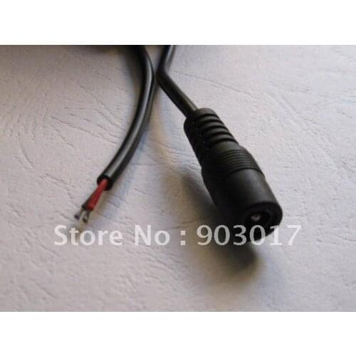 Hot sale High quality DC Power Jack Female Connector 5.5x2.1mm With Cord Cable 25cm 0.25m 60 pcs per lot