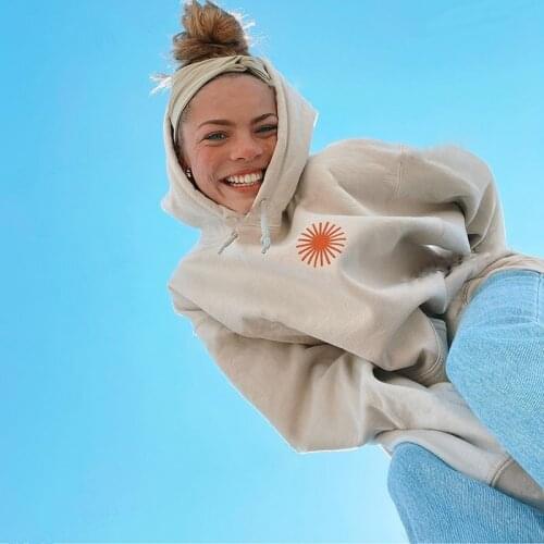 Milk tea Oversized Sweatshirt apricot print hooded sweater street top Y2K Harajuku Cute Pullovers Long Sleeve Women Sweat grunge