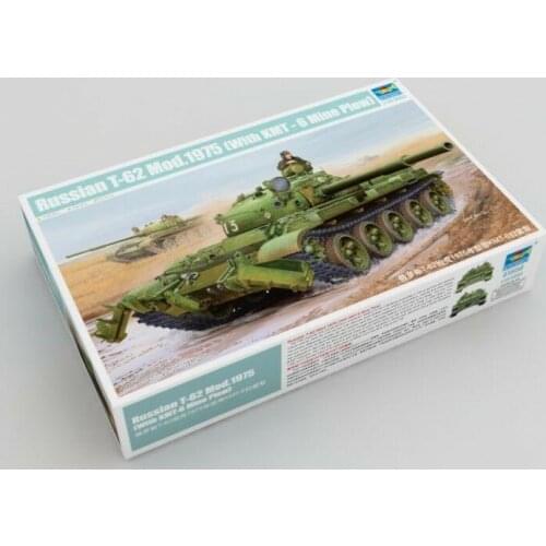 Trumpeter 01550 1/35 Russian T-62 Mod.1975 with KMT-6 Mine Plow Model Kit