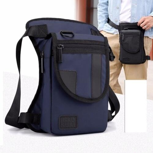 Waterproof Sports Thigh Bag Men Waist Bag Nylon Travel Shoulder Pouch Messenger Bag Men Fanny Pack Cycling Belt Pack