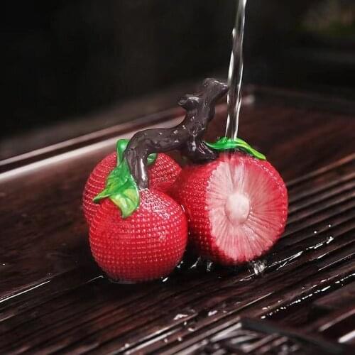 Magic color changing resin fruit imitation orange leechee litchi Myrica rubra art &craft tea pet home decor desk ornament