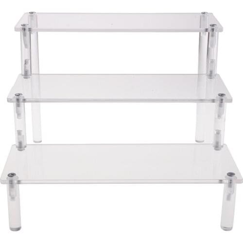 Figures Display Stand Rack Acrylic 3 Tier Clear for Home Shop Showcase
