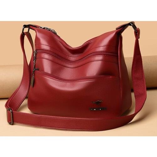 Winter Style 2020 Bolsas Soft Leather Luxury handbags Women bags Designer Multi-pocket Crossbody Shoulder Bags For Women Sac