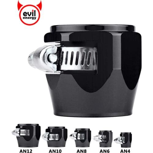 Evil energy AN 4 6 8 10 12 Oil Fuel Hose Clamp Finisher HEX Finishers Red Aluminum Hose Connectors AN Hose Clamps