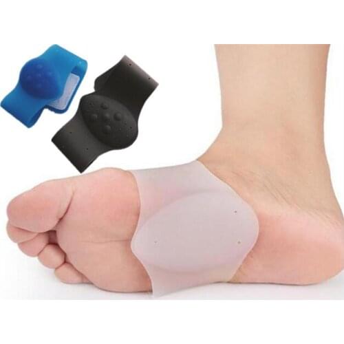 1 Pair Flatfoot Arch Support Orthotic Pad Belt Silicone Flat Foot Corrector Bandage Anti-Shock Massage Insert