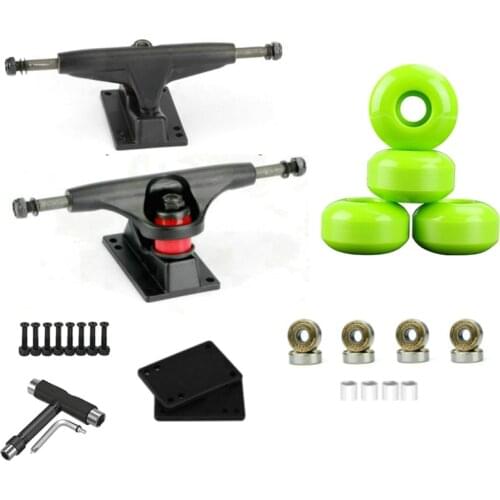 100A Skateboard Longboard 52X32mm Wheels with 5 Inch Skateboard Trucks and Skateboard Tools Skateboard Accessories
