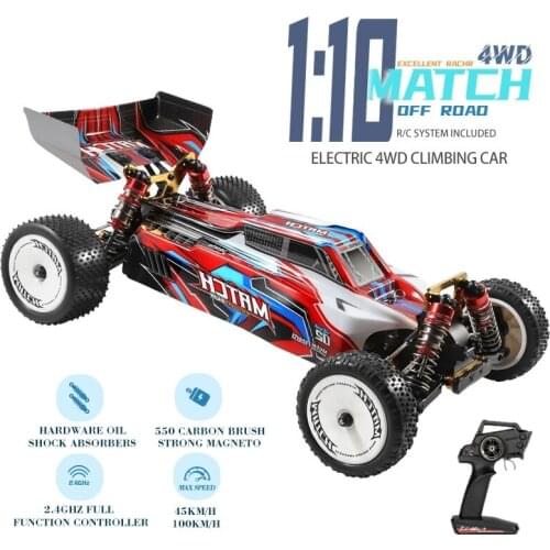 2.4G High Speed Rc Car 1:10 ESC RTR 4WD Radio Remote Control Car 45km/H Climbing RC Cars Aluminum Alloy Body