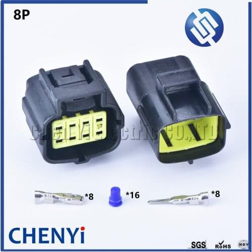 2 sets 8 Pin way Tyco AMP Denso Sealed Waterproof Wiring Auto Connector Plug For Yuchai Engine Oxygen Sensor 174982-2 174984-2