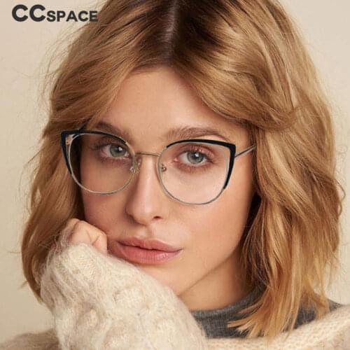 48284 Retro Cat Eye Anti Blue Light Optical Glasses Frames Women Fashion Computer Eyeglasses