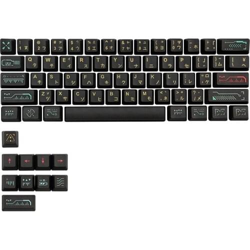 71 Keys/Set Awaken PBT Keycaps for Dz60/Anne Pro2/GK61/GK64 MX Switch Mechanical Keyboard Dye Sublimation Keycap