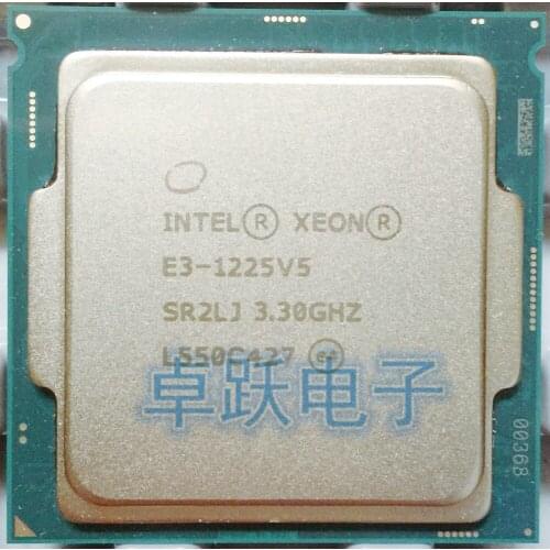INTEL E3-1225V5 3.30GHZ Quad-Core 8M Cache E3-1225 V5 HD Graphics P530 DDR4-2133, DDR3L-1600 FCLGA1151 TPD 80W
