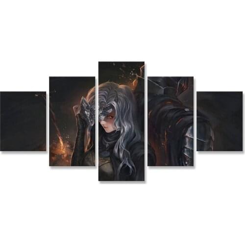 Dark Souls Fire Keeper Wall Art Painting 5 Pcs Living Room Paintings Modern Wall Art Canvas Home Decoration