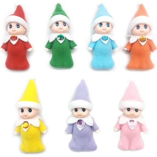 DHL Fedex 50PCS/100PCS/200PCS/500PCS Baby Elf Dolls with Feet Shoes Elf Toy with Movable Arms and Legs Christmas Baby Elves Doll