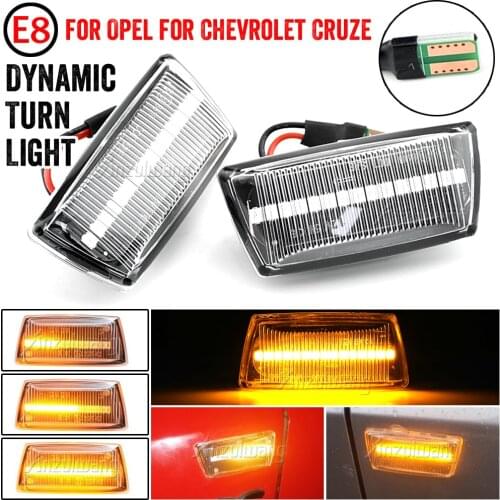 For Opel Insignia Astra H Corsa D Zafira B For Chevrolet Cruze Led Dynamic Side Marker Turn Signal Light Sequential Blinker Lamp