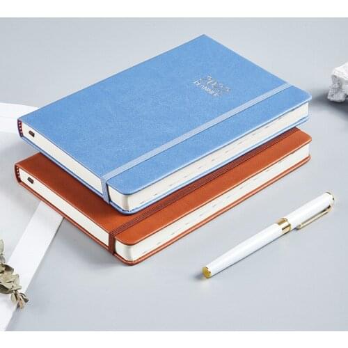 A5 Diary Notebook 2022 Journal Double Side Portable Notepad PU Cover Waterproof Material Notebooks Booklet School Office Supplie