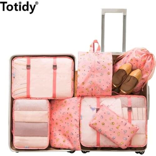 Travel Storage Bags Mesh Bag Tidy Cube In Pouch Luggage Kit Accessories Portable Packing Clothes Cosmetic Toiletry Organizers