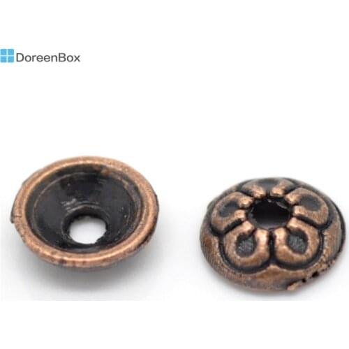 Doreen Box Lovely Copper Tone Bead Caps Findings 7mm (Fit 6mm-8mm Bead), sold per lot of 300 (B16445)