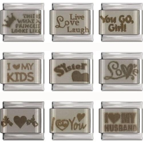 Hapiship 2018 1Pcs 9mm Width Original Daisy Kids Love Sister Charm Fit Bracelet Stainless Steel Jewelry Making DJ063