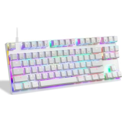 CK82 Gaming Mechanical Keyboard RGB LED Backlit 87 Keys USB Wired Laser Ergonomics Keyboard for PC Computer Gamer