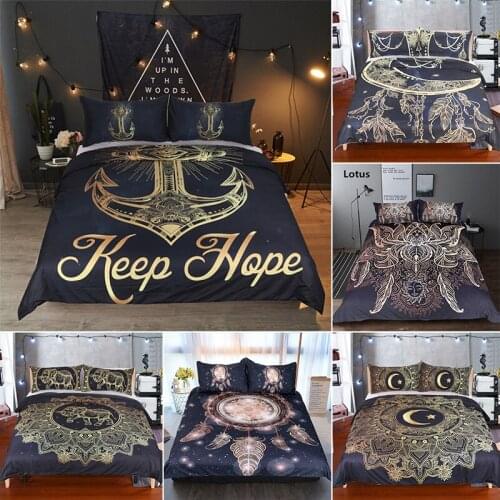 Luxury Style Golden Line Light Pattern Bedding Set 2/3Pcs Comforter Cover with Pillowcase US/AU/UK 11 Size(no Filling)