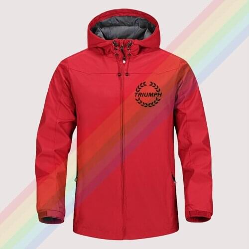 Triumph grain Logo autumn winter sailing hiking Outdoor Hooded Windproof Jacket Men Top Quality Soft Asian size