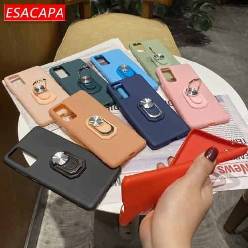 Support Magnetic Car Holder Phone Cover For XiaoMi Poco M3 X3 Nfc Soft Silicone Case For XiaoMi 11 10 Tlte 10T Pro Note10 Lite