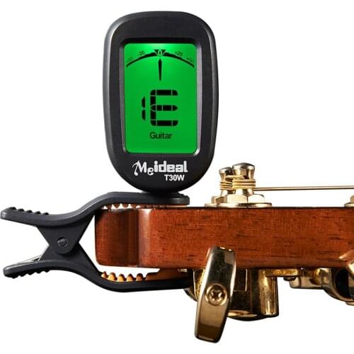 Meideal Tuner Clip On Tuner Guitar Bass Violin Ukulele Banjo Big LCD High Accuracy Clip-on T30W Guitar Accessories