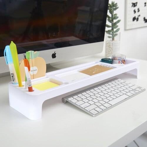 Desktop organizer stationery storage box office supplies computer keyboard storage rack multi-function rack