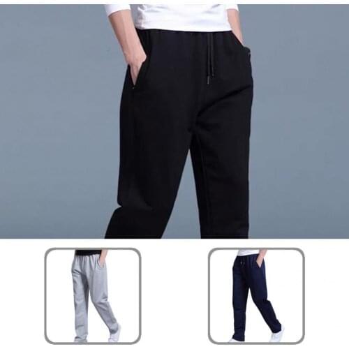 Clothes Simple Solid Color Sports Trousers Leisure Long Pants Skin-friendly for Work