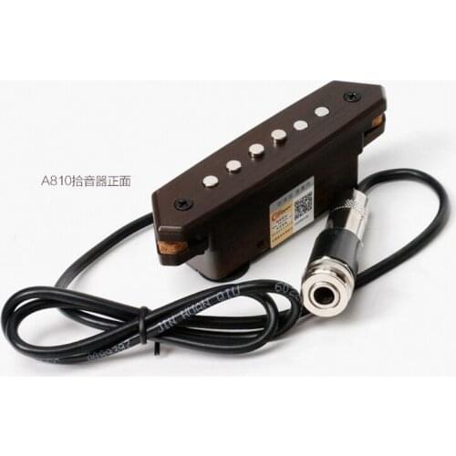 Skysonic Passive Acoustic Guitar Sound hole Pickup Humbucker A-810 Clear Sound with Tone and Volume Control Natural wood finish