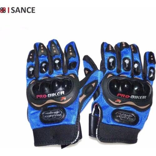 ISANCE Thermal Motorbike Motorcycle Gloves Carbon Polyester + Nylon + Fabric + Leather Protection M L XL