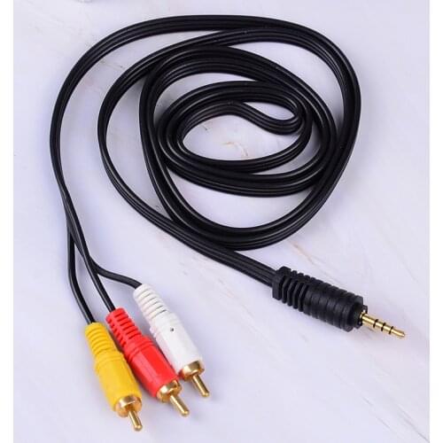 2021 Male To 3rca Female Audio Video AV Adapter Cable / 3.5mm Jack Plug To 3 RCA Plugs Male To Male