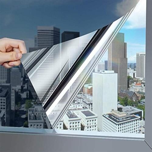 Home Window Film Privacy Window Film One-Way Mirror UV Protection Window Tint Free Tools Glass Tinted Mirror Insulation Stickers