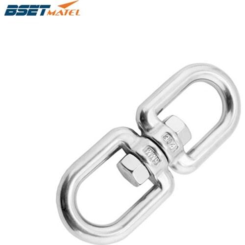 6mm Climing Accessory Stainless Steel Rotation Quick Hook Buckles for Outdoor Rock Climbing Hiking Equipment Rotating Carabiner
