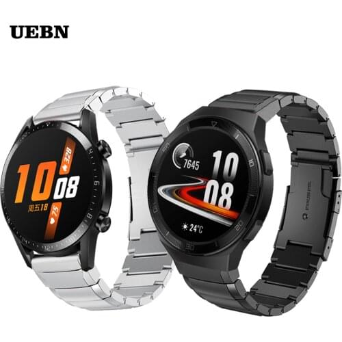 UEBN Metal Stainless steel Band For HUAWEI Watch GT 2 42mm 46mm Strap Watch GT 2e WristBand Bracelet Accessories watchbands