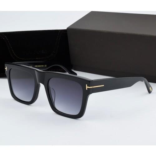 Top Quality Retro Mens and Womens Sunglasses Square Thickening Acetate Frame Luxury UV400 Goggles TF395