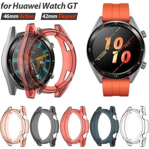 Protective case for Huawei Watch GT 42MM Active Elegant TPU cover slim SmartWatch bumper shell for Huawei Watch GT 46MM Active