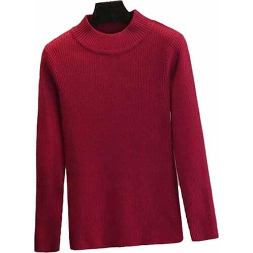 2019 Plus size Knitted Sweaters Women Autumn Winter High elasticity Pullovers Female Thicken Warm Bottoming shirt Sweaters G294