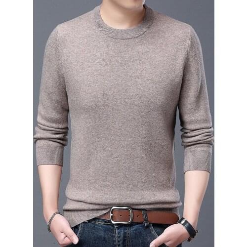 Winter 100% Merino Wool Sweater Man Thick Cashmere Sweaters Long Sleeve Casual Male Warm Jumper Pullovers