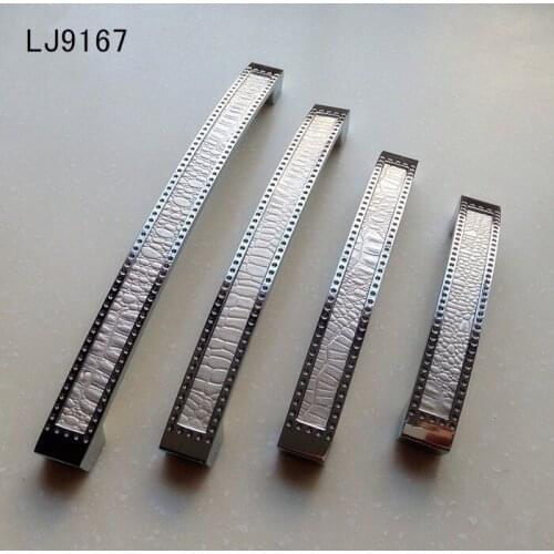 10pcs Leather Crystal Cabinet Handles Drawers Pulls