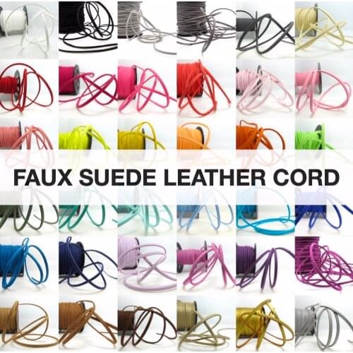 10 Yards 2.5mm Faux Suede Leather Cord|Faux Leather String Jewelry Findings|Microfiber Craft Supplies
