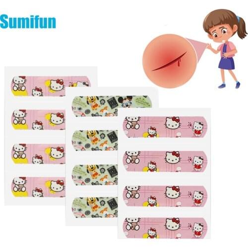 12pcs Waterproof Breathable Cute Cartoon Band Aid Hemostasis Adhesive Bandages First Aid Emergency Kit Wound Plaster For Kids