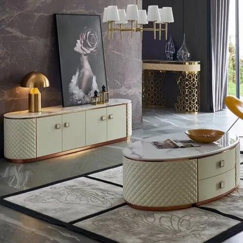 2020 luxury two tea table combinated artifical marble top #CE-T565
