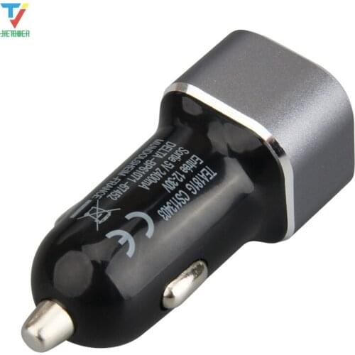 Usb Car Charger for Iphone Xr X 7 Plus Mobile Phone Charger In Car Dual Usb Small Square Chargers Adapter 500pcs/lot