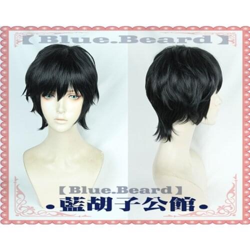 BANANA FISH Okumura Eiji Cosplay Wig High-temperature Fiber Synthetic Hair Black Short Hair + free hair cap